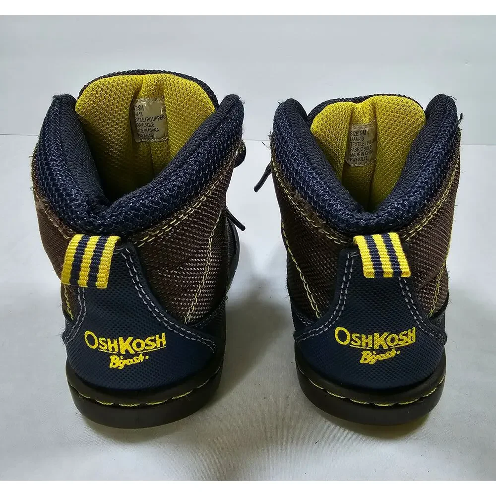 OSHKOSH B'GOSH Duck Boots Blue Yellow Brown Toddler size 9M